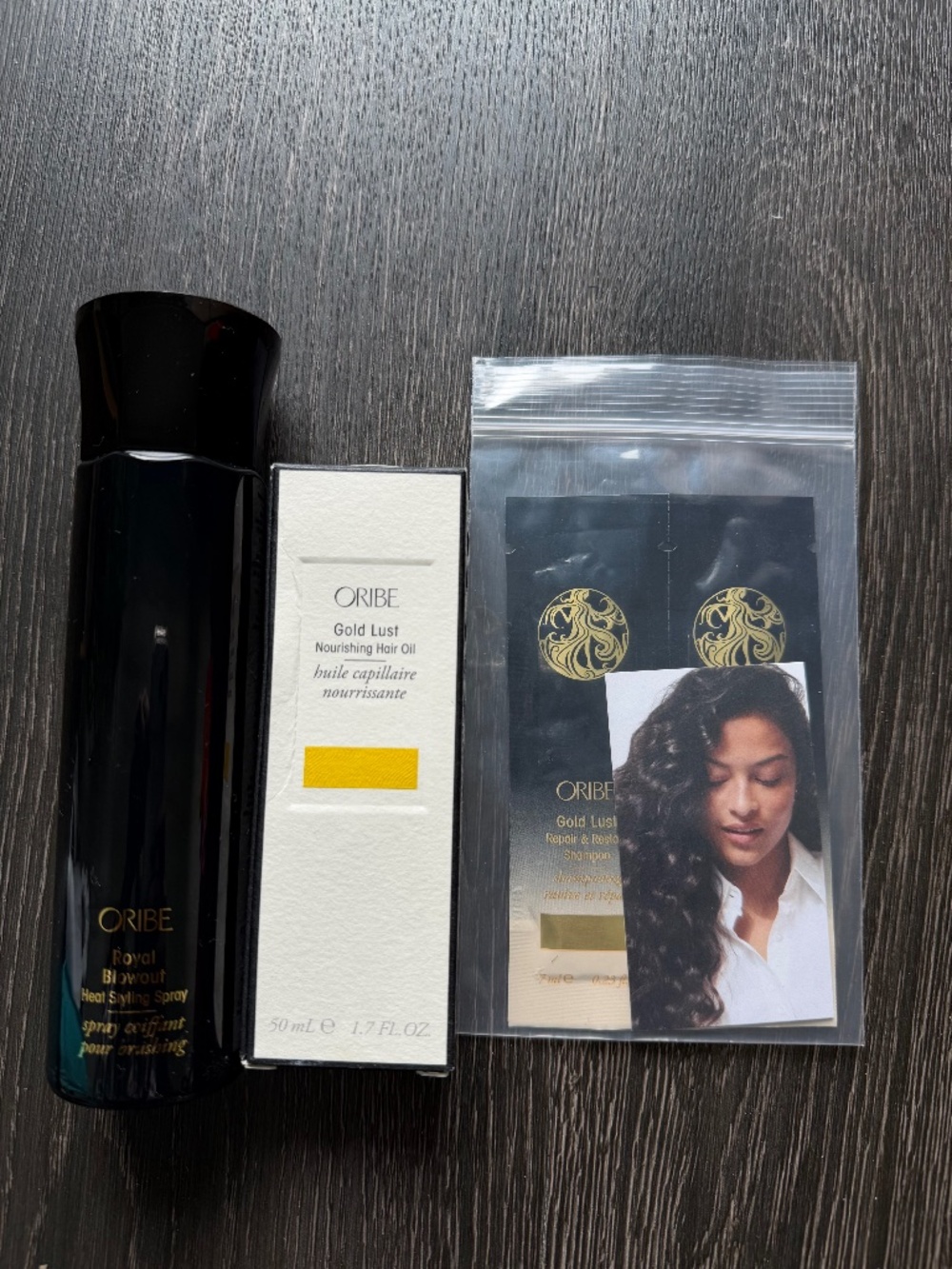 NWT Oribe  Gold Lust Nourishing Hair Oil and Royal Blowout Heat Styling Spray